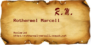 Rothermel Marcell névjegykártya